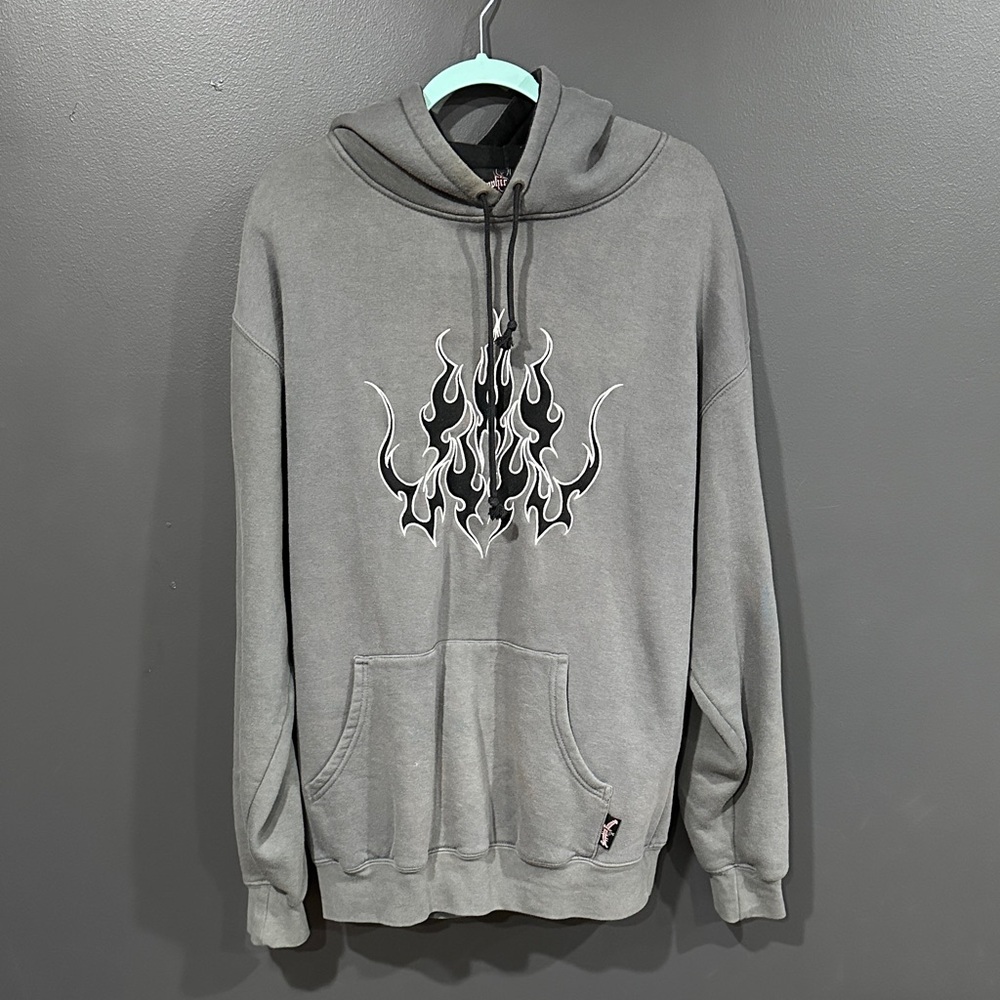 Charcoal Flame Graphic Hoodie
